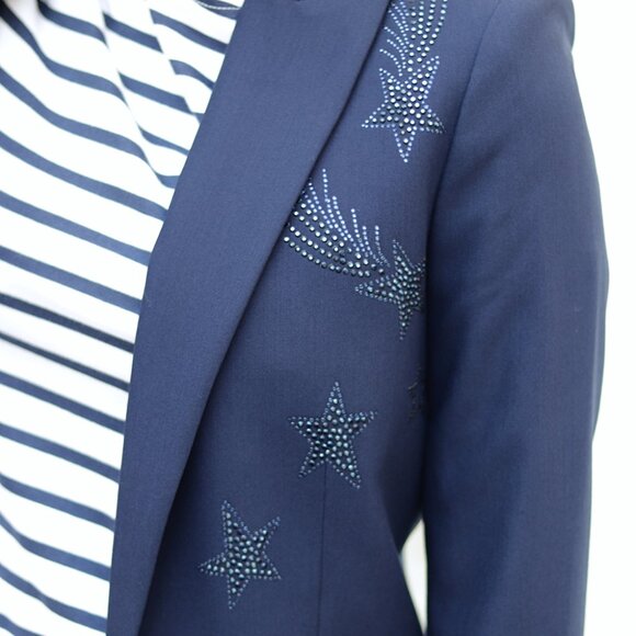 NWT - Zadig & Voltaire Viva Bis Strass Jacket NAVY 😍 - Picture 14 of 14